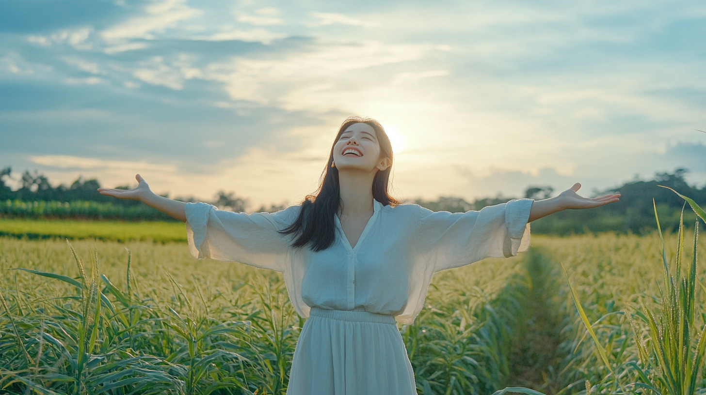 軽やかな女性のイメージ