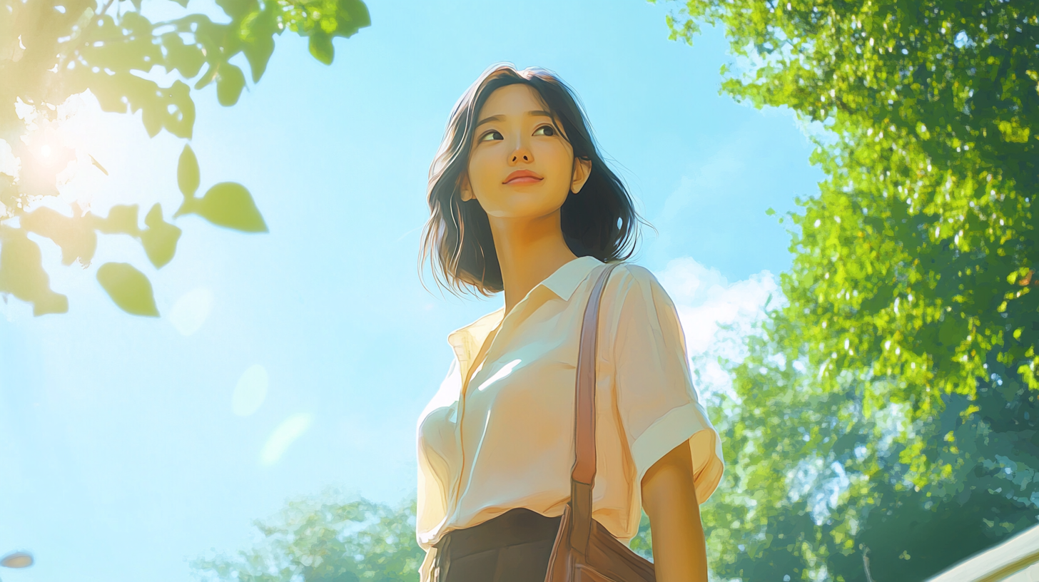 重たくない女性のイメージ