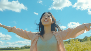 自己肯定感が上がった女性